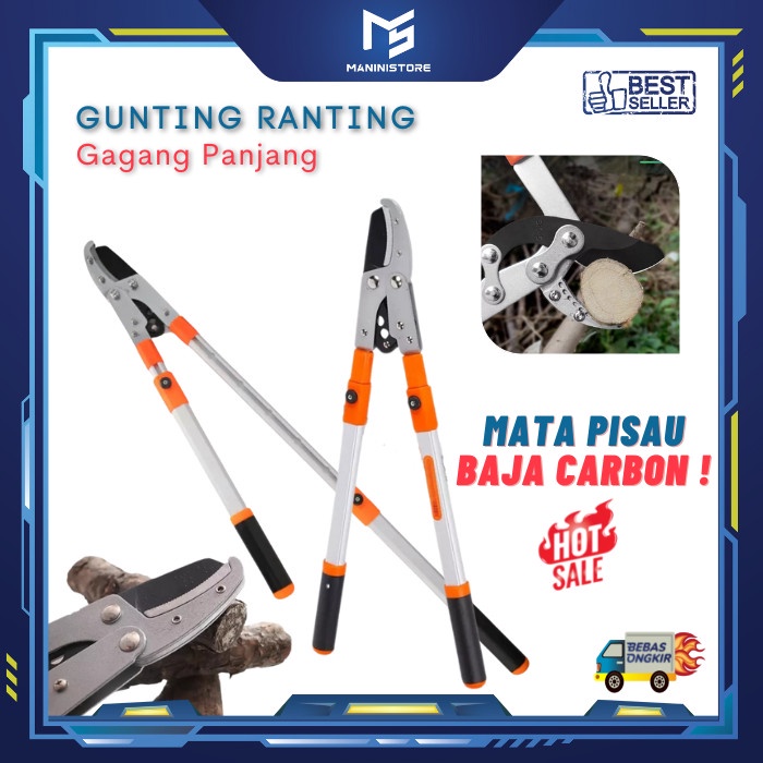 TERMURAH Gunting Ranting Pohon Gagang Panjang Dahan Pemotong Besar Baja Carbon /GUNTING DAHAN/BIBIT