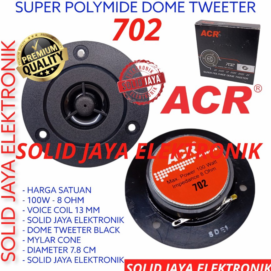 TERBARU TWITTER ACR 702 MAGNET SUPER POLYMIDE DOME TWEETER ACR HIGH HI TWEETER TWETER TWITER TWITTER