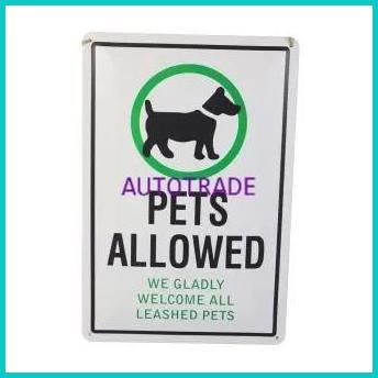

KRIS STIKER PETS ALLOWED 30X20 CM STICKER SIGN LABEL ANODIZED 20JVLZ3 limited stock