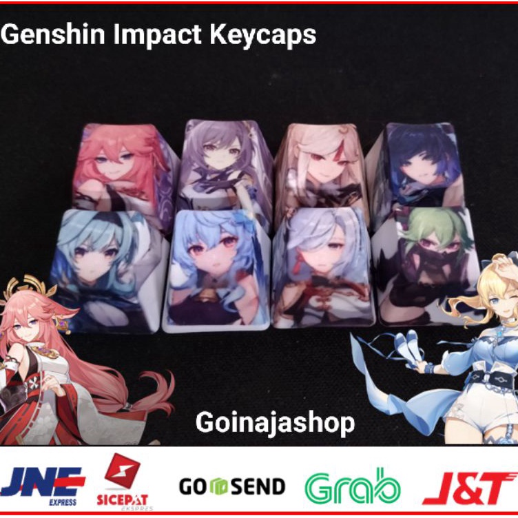 HEBOH ✅ Genshin Impact Keycaps Oem Profile |Tombol Mekanikal Keyboard