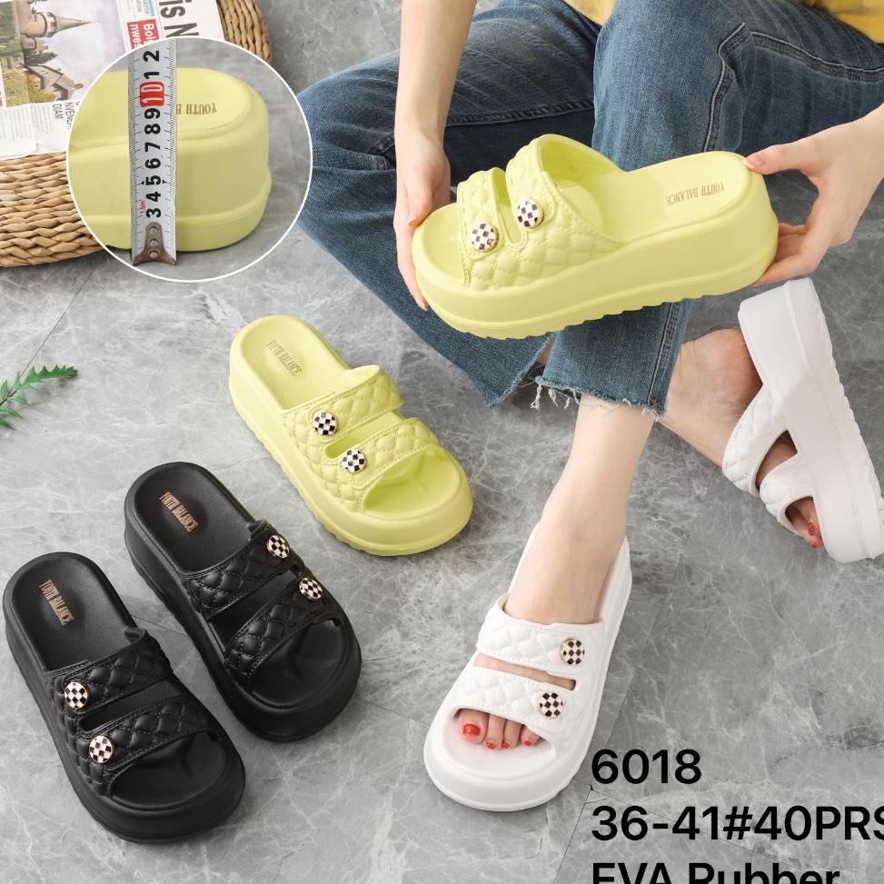 MURAH Sandal Wedges Wanita Jelly Strap 2 Fashion Import Kekinian-6018