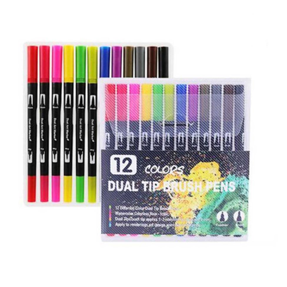 

Kolorowy Spidol Double Head Drawing Pen Fine Art Watercolor Set - Mkb