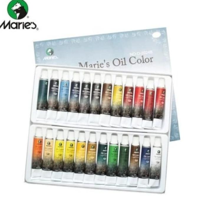 

Terbaru!! Maries Oil Color set 24 x 12ml Cat Minyak Baru|Kode 1372