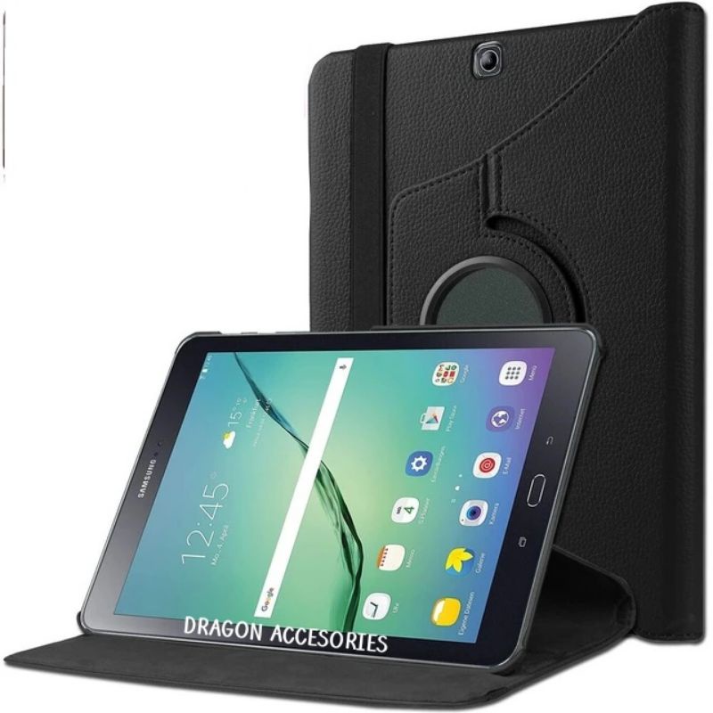 Samsung Galaxy Tab S 2 9.7 Inchi SM T810 T815 Rotary Sarung Leather Case Rotating Casing Standing Fl