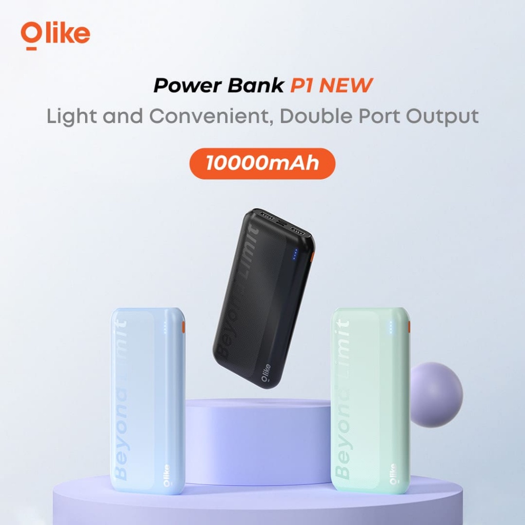 Olike P1 New 10000mAh Dual Input Output Power Bank Powerbank