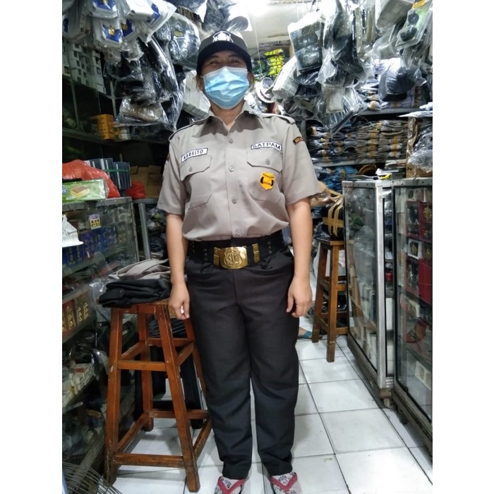 Promo Seragam Satpam Setelan Pdh Security Cokelat 2021 Baru Pdh Satpam Drill