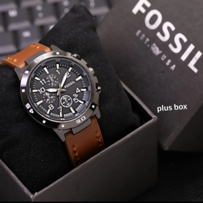 TERBARU Jam Tangan Pria fashion analog Fossil 8771 kulit /JAM TANGAN ANTI AIR/JAM TANGAN ANALOG/JAM