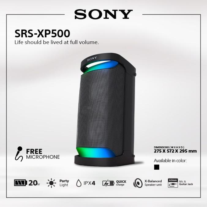 SONY SRS-XP500 Portable Wireless Speaker With USB & Microphone Port