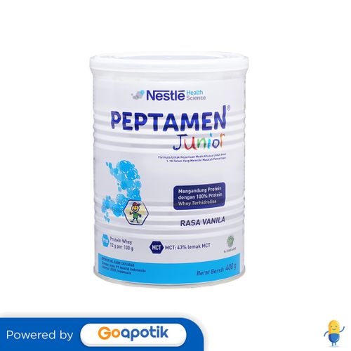 

PEPTAMEN JUNIOR USIA 1-10 TAHUN RASA VANILA 400 GRAM KALENG