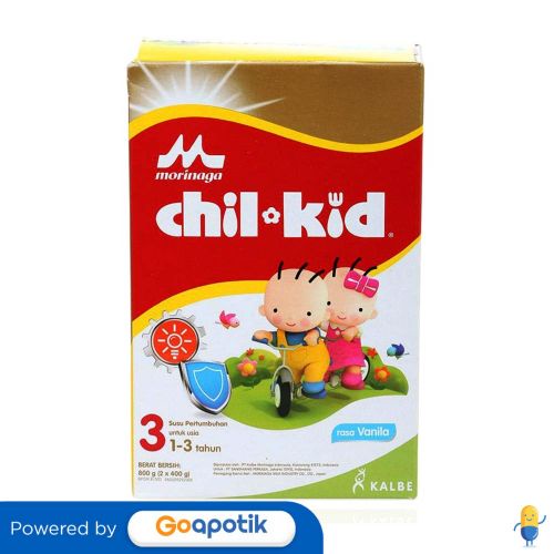 

MORINAGA CHIL KID 3 SUSU USIA 1-3 REGULER RASA VANILA 800 GRAM DUS