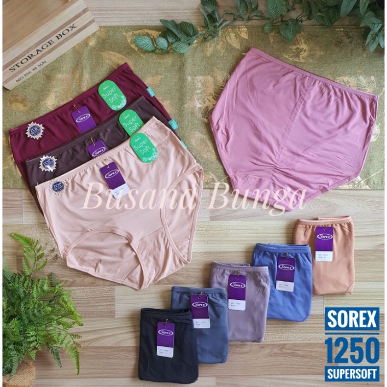 Sorex (3pc, 6pc, 12pc) Cd/Celana Dalam Wanita Sorex 1250 Supersoft Maxi