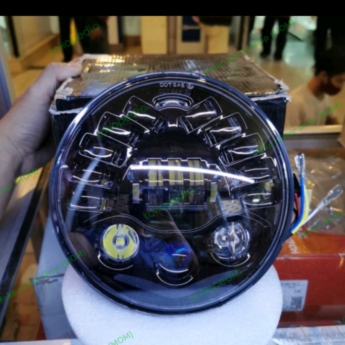 [New Ori] Lampu Depan Led Mobil Jimny 7 Inch 12 Volt Model Spider Limited