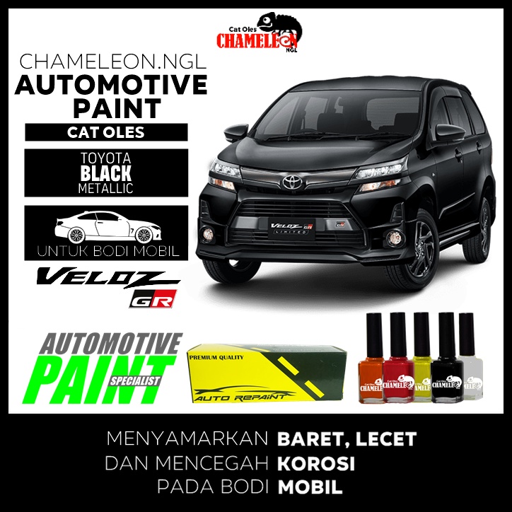 Cat Oles Toyota Veloz GR Black Mica Metallic Automotive Paint CHAMELEON NGL