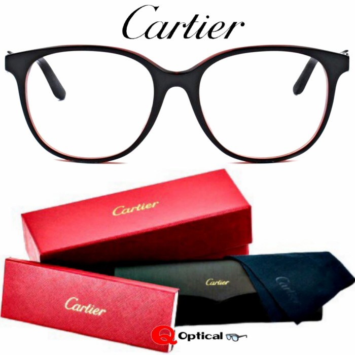 ✨Termurah Kacamata Frame Pria Wanita Original Cartier Ct0007Oa-004 Model Elegan Bisa Gojek