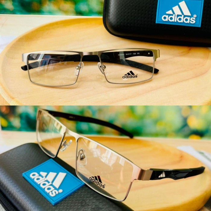 [Baru] Frame Kacamata Pria Kotak Adidas 9581 Ada Pegas Grade Original Bisa Sameday