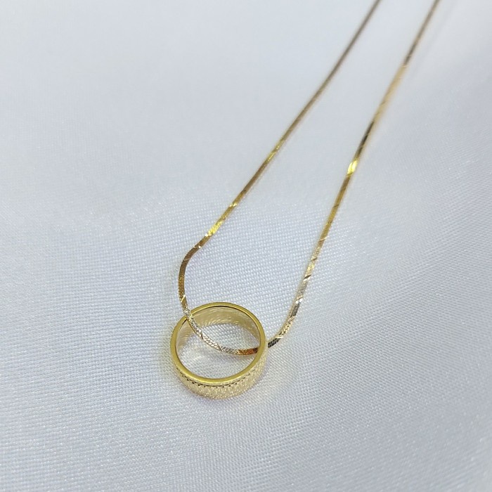 ✨Sale Kalung Liontin Ring Kuning Berkualitas