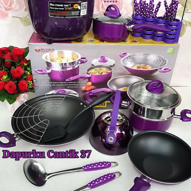 1 Set Panci Supra + Magic Com Yongma Ungu