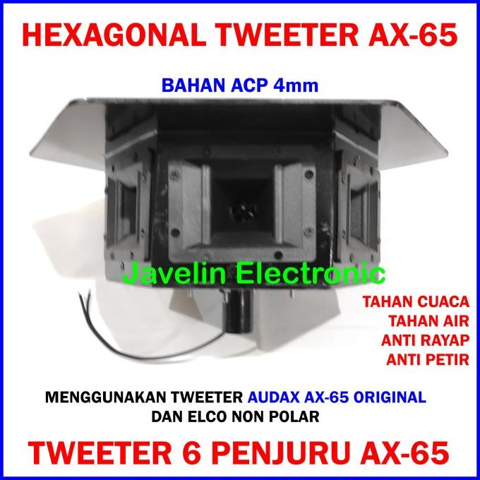 Hexagonal AX 65 Tweeter Panggil 6 Sisi 6 Penjuru Audax HEX AX65 Walet