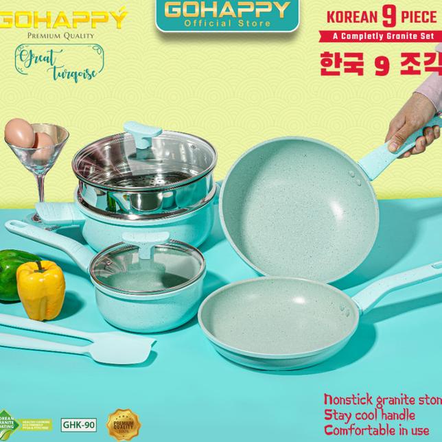 Panci Set Supra Marble 9 Pcs Hitam Chef Renatta Moeloek Stein