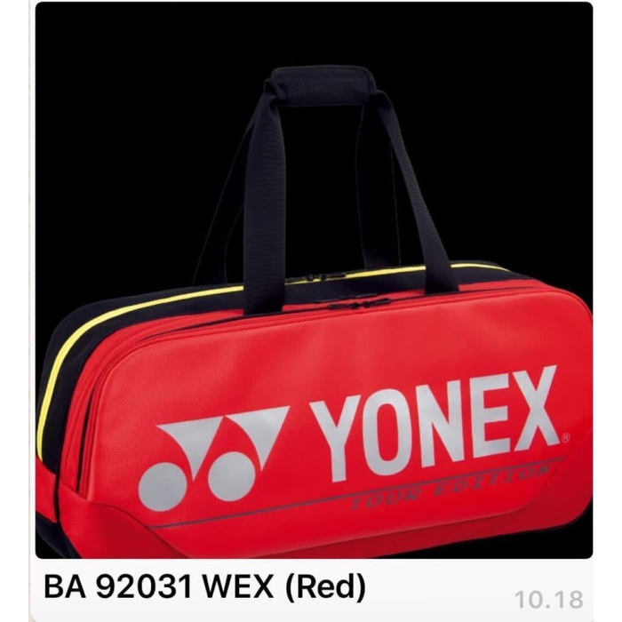 [Best Seller] Tas Badminton Yonex Kotak Ba 92031 Wex - Bag 92031 Wex Red Original Terbatas