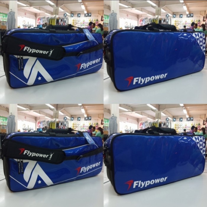 [Best Seller] Tas Badminton Flypower Rio Gold C1 Bue/Black Terbatas