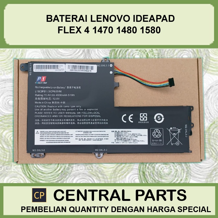 BATERAI LENOVO Ideapad FLEX 4 1470 1480 1580 YOGA 510