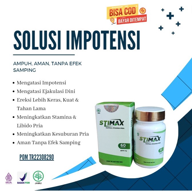 Terlaris Obat Disfungsi Ereksi dan Impotensi Diabetes Herbal Suplemen STIMAX SALE