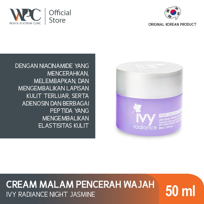 [Original] Ivy Radiance Night Jasmine Cloud Cream 50Ml  Skincare Wajah Diskon