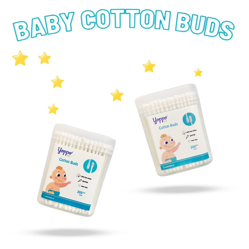 [30] Yoppo Baby Cotton Buds Bayi / Cotton Bud Spiral / Cotton Bud Sendok Serb@ Murah