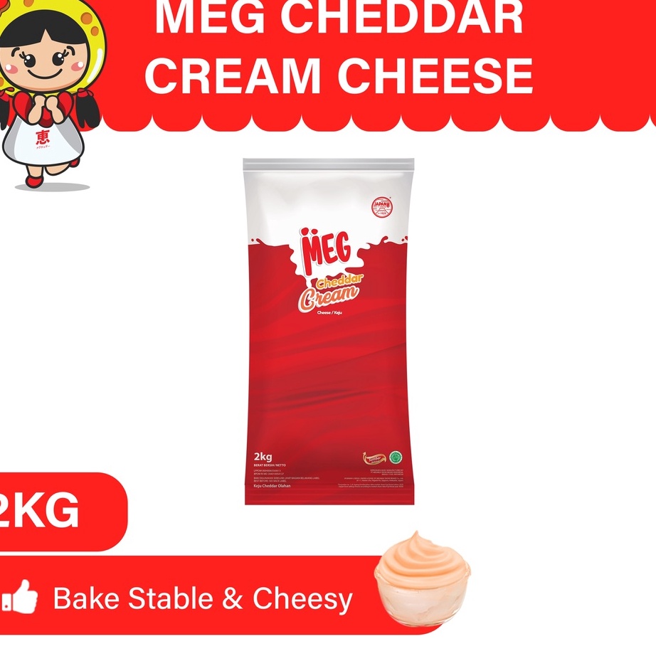 

➬✪✸ MEG Cheddar Cream Keju 2 Kg