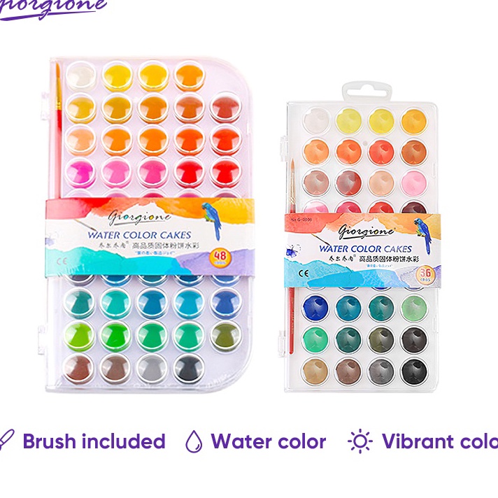 

↕➨⁑✲ Giorgione Solid Watercolor Paint Cat Air 12/16/24/28/36/48 Warna