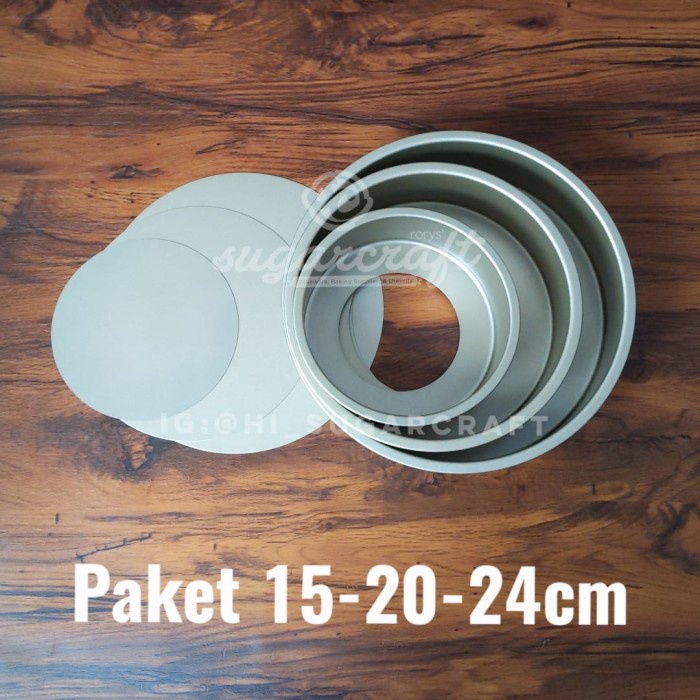 

✅Termurah Paket 3 Loyang Bulat Bongkar Pasang Anti Lengket 15Cm 20Cm 24Cm Terbatas