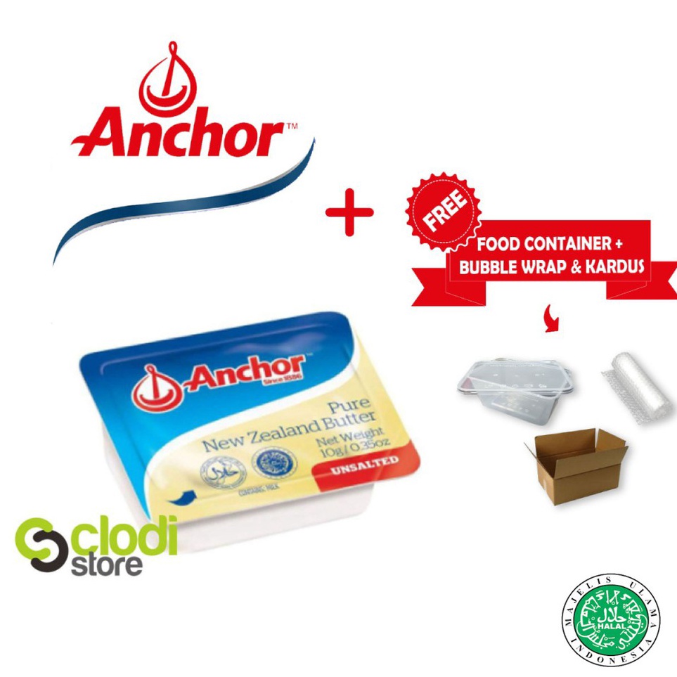 

FBCK9500 Anchor Unsalted Butter Mini Portion 10 UB 7g Unsalted Butter MPASI Anak Bayi HALAL Elle & Vire Penambah Nafsu Makan Penambah Berat Badan, BB Booster MPASI Bayi Lemak Tambahan Mpasi Lemak Mpasi Lemak Bayi