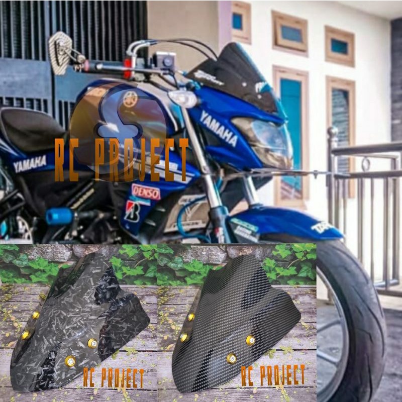 VISOR CARBON ALL NEW VIXION R CARBON KARBON FORGET MODEL TERBARU PLUS BAUD WINDSHIELD VIXION R CARBO