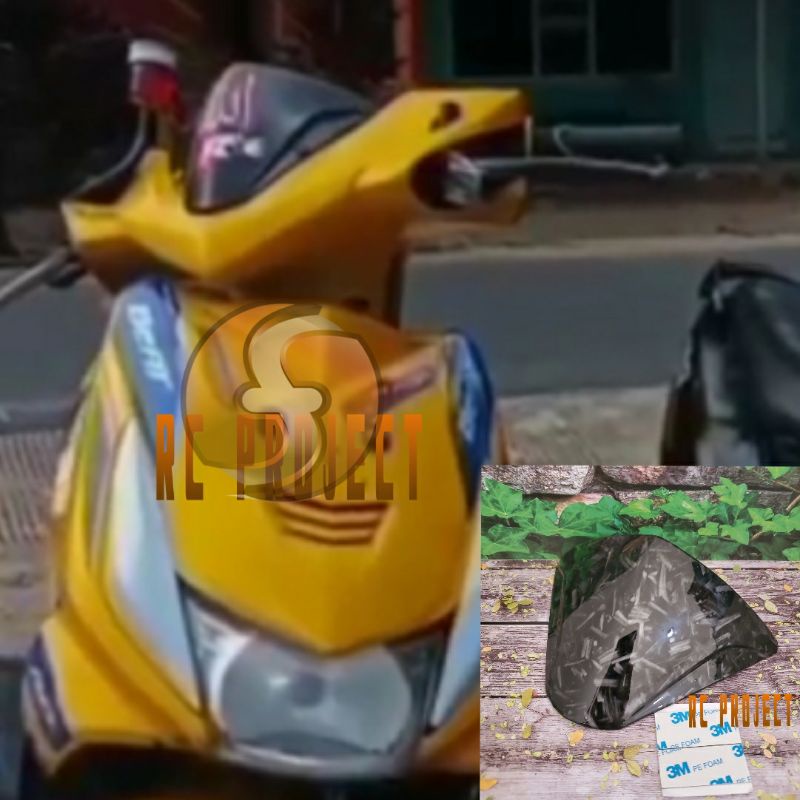 Visor Beat Karbu - Visor Terbaru Beat Karbu - Visor Mini Beat Karbu Carbon Forget WTP