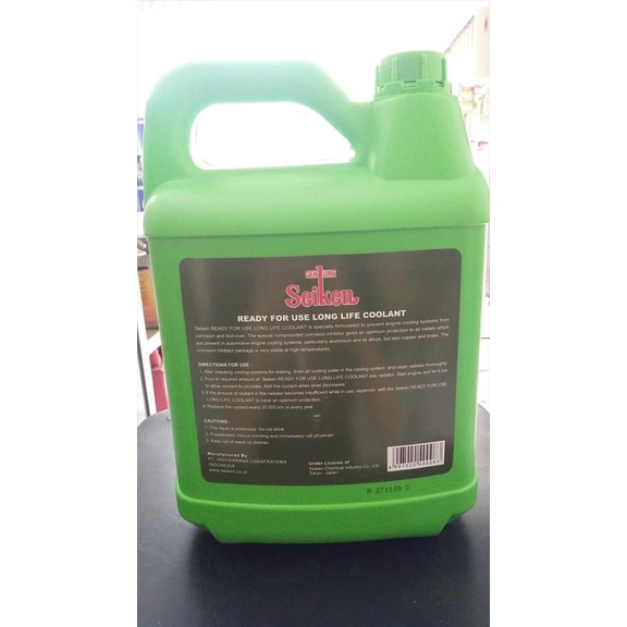 Air Radiator Coolant 30% Mobil Seiken Japan Hijau 4 Liter OEM terbaik