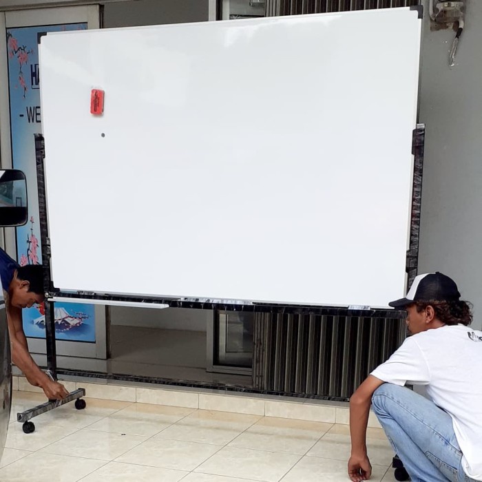 

✨Sale Whiteboard Magnetik Double Face Standing Permanen Bisa Gojek