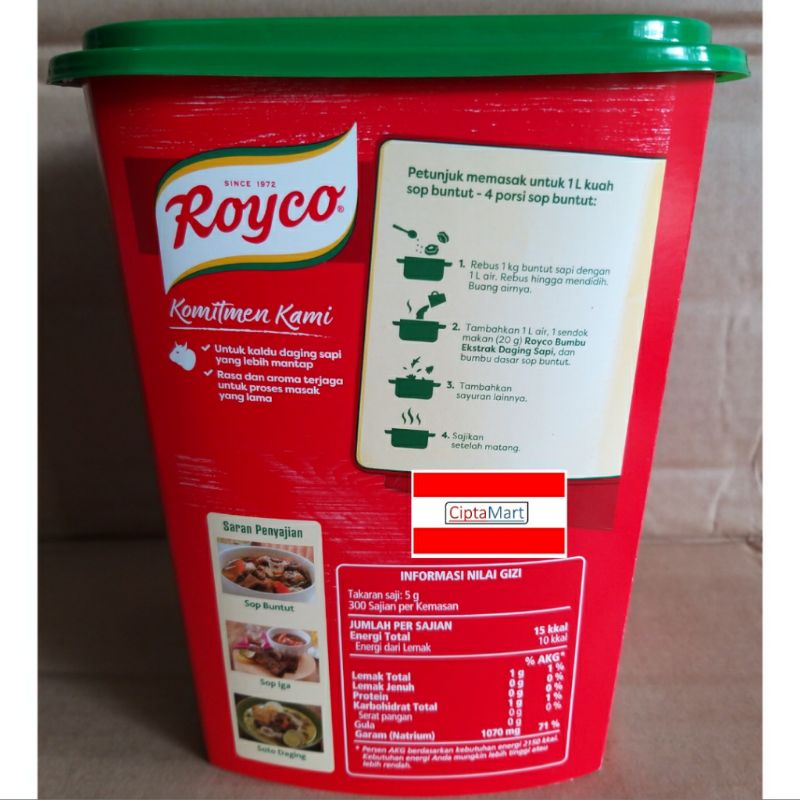 

Royco Bumbu Ekstrak Daging Sapi 1.5 Kg