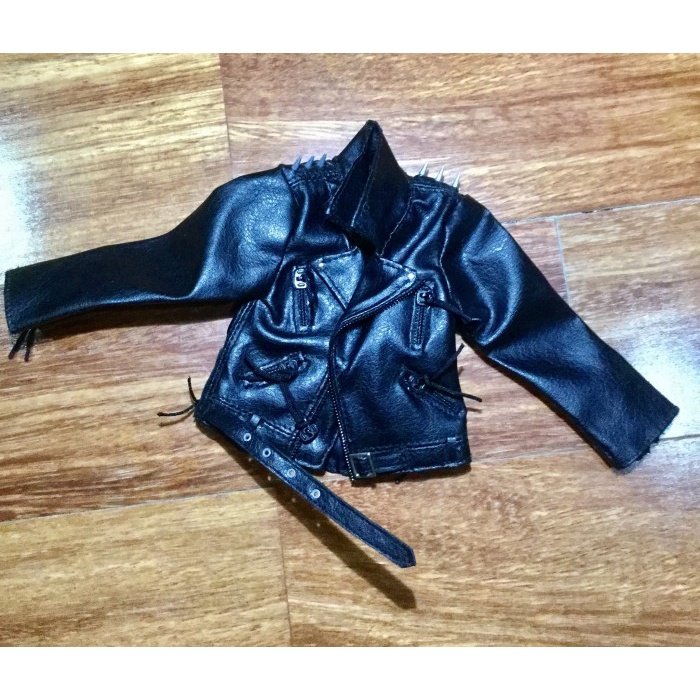 ✨New Ori Jaket Kulit Paku-Paku Punk Atau Ghost Rider Hitam Untuk Figure 12 Bisa Sameday
