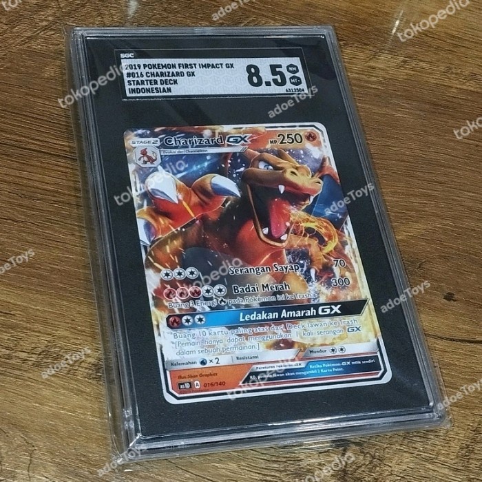 ✅New Charizard Gx Sgc 8.5 Kartu Pokemon No Holo Base Ex Vstar Vmax Sr Psa 9 Terbaru