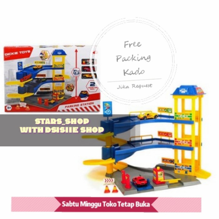 ✅COD Dickie Toys Parking Station Playset Original Bisa Sameday