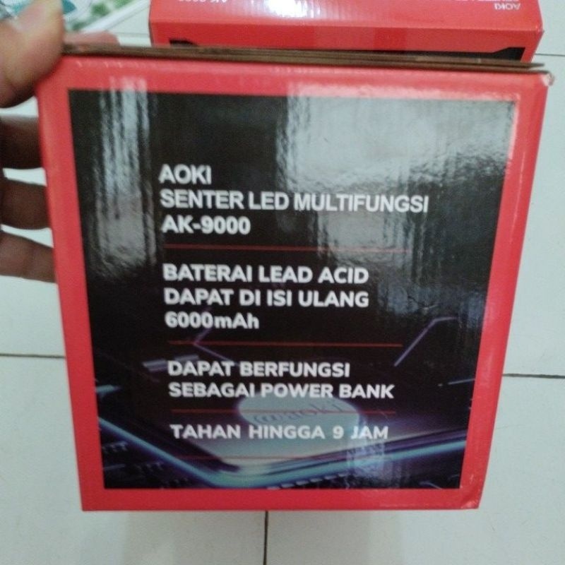 Senter Jumbo 100Watt +Power Bank Aoki Ak-9000 Commander