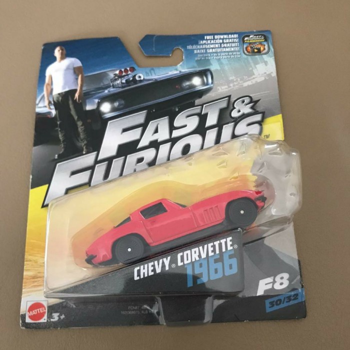 ✅COD Diecast Mobil Mattel - Fast  Furious Chevy Corvette 1966 Terbaru