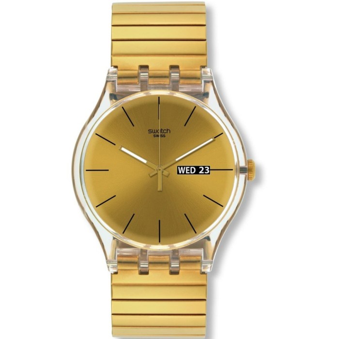 ✅Termurah Swatch Suok702A Dazzling Light Gold Original  Garansi Bisa Gojek