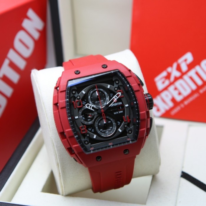 ✅Ori Expedition E6782 Red Black Full Rubber Pria. Garansi Resmi 1Tahun Bisa Gojek