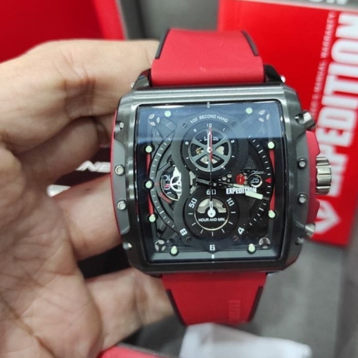 ✅Ready Jam Tangan Pria Expedition Original E6811 Red Black Berkualitas