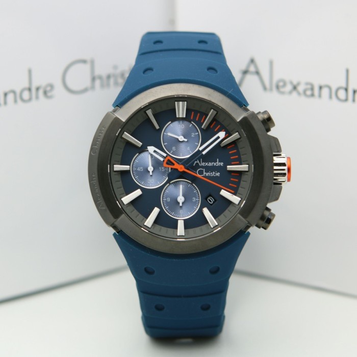 ✅Original Alexandre Christie Ac 6566 Black Blue. Garansi Resmi 1Tahun Bisa Gojek