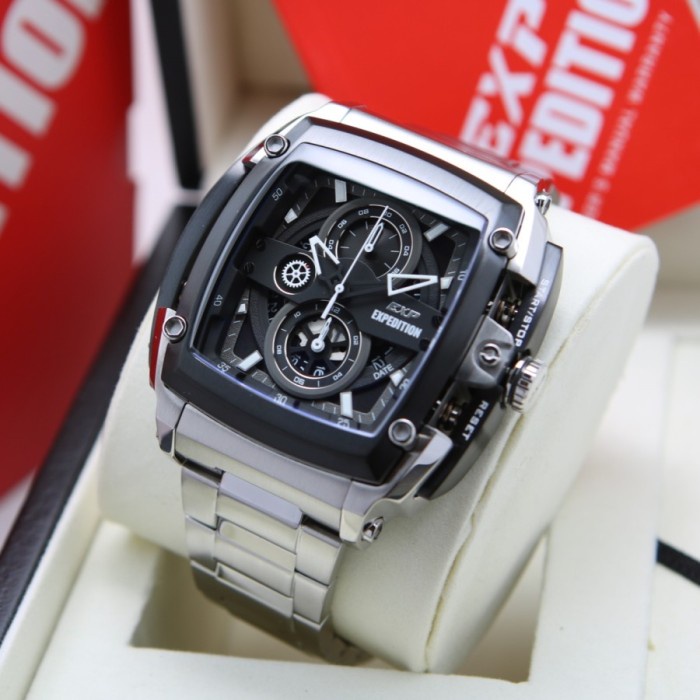 ✅Termurah Jam Tangan Pria Expedition Exp 3008 E3008 Exp3008 Silver Black Limited