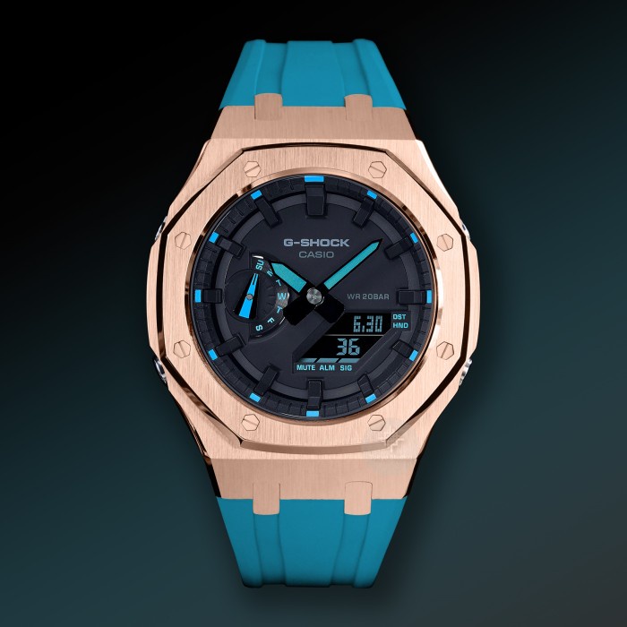 ✅Ori Casio G Shock Ga2100 Tiffany Original Garansi Custom Case Rose Limited