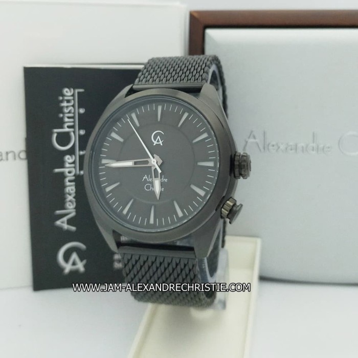 ✅Ready Jam Tangan Pria Alexandre Christie Ac 8631 Mh Fbl Full Black Limited